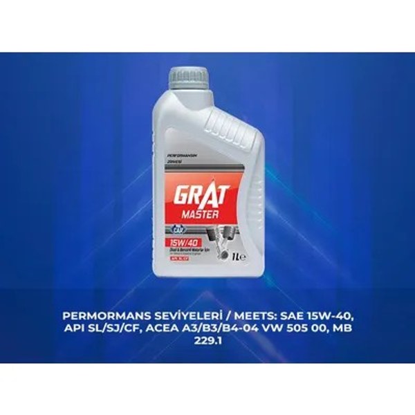 Motor Yağı (1 Lt) 15W40  GRAT 615401 Mineral