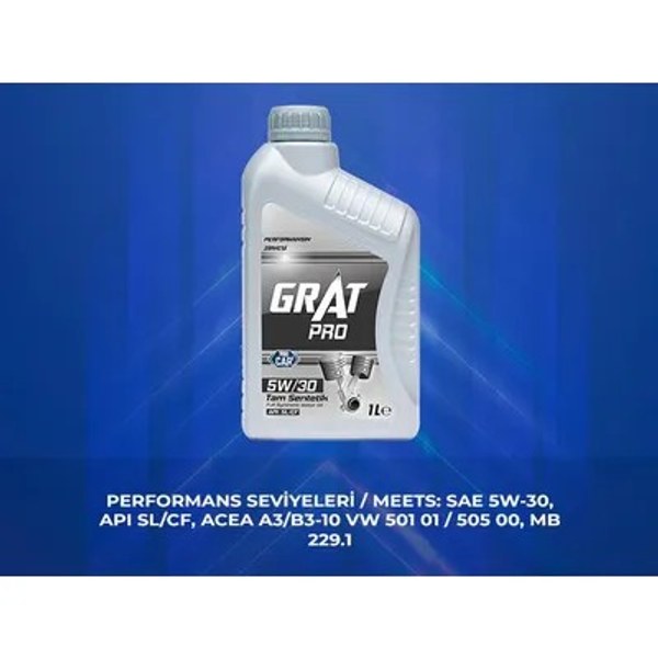 Motor Yağı (1 Lt) 5W30  GRAT 605301 Tam Sentetik